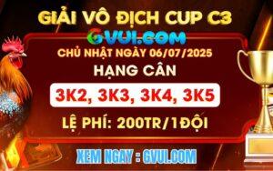 [Thông Báo] Giải Vô Địch Cup 4 Con Gà Nòi Tại CPC3 Ngày 6/7/2025